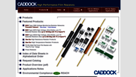 What Caddock.com website looks like in 2024 