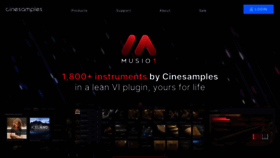 What Cinesamples.com website looked like in 2024 (1 year ago)