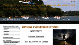 What Canoevasion.fr website looks like in 2024 