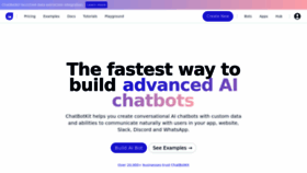 What Chatbotkit.com website looked like in 2024 (1 year ago)