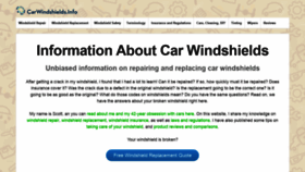 What Carwindshields.info website looks like in 2024 