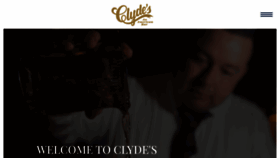 What Clydes.com website looks like in 2024 