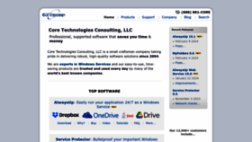 What Coretechnologies.com website looks like in 2024 