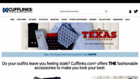 What Cufflinks.com website looks like in 2024 