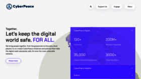 What Cyberpeace.org website looks like in 2024 