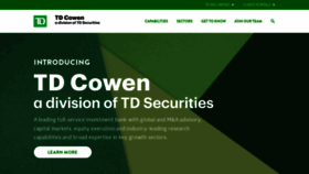What Cowen.com website looks like in 2024 