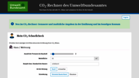 What Co2-rechner.de website looks like in 2024 
