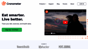 What Cronometer.com website looks like in 2024 