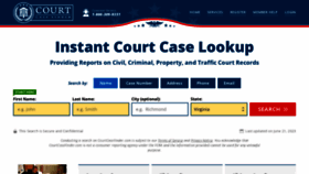 What Courtcasefinder.com website looks like in 2024 
