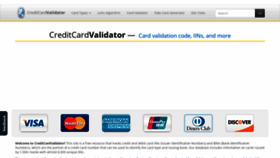 What Creditcardvalidator.org website looks like in 2024 