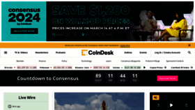 What Coindesk.com website looks like in 2024 