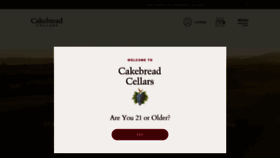 What Cakebread.com website looks like in 2024 