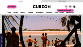 What Curzoncinemas.com website looks like in 2024 