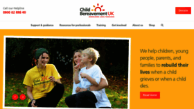 What Childbereavementuk.org website looks like in 2024 