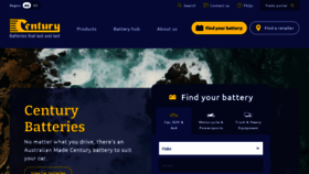 What Centurybatteries.com.au website looks like in 2024 