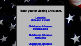 What Chris.com website looks like in 2024 