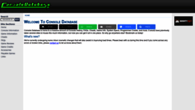 What Consoledatabase.com website looks like in 2024 