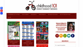 What Childhood101.com website looks like in 2024 