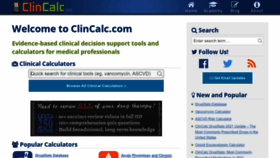 What Clincalc.com website looks like in 2024 