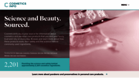 What Cosmeticsinfo.org website looks like in 2024 