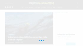What Creativescreenwriting.com website looks like in 2024 