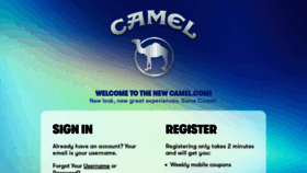 What Camel.com website looks like in 2024 