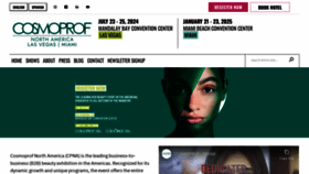 What Cosmoprofnorthamerica.com website looks like in 2024 