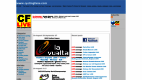 What Cyclingfans.com website looks like in 2024 
