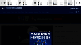 What Canucks.com website looks like in 2024 