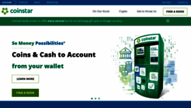 What Coinstar.com website looks like in 2024 