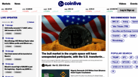 What Coinlive.com website looks like in 2024 