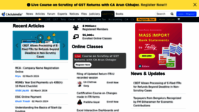 What Caclubindia.com website looked like in 2024 (1 year ago)