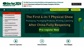 What Chinasinopack.com website looks like in 2024 