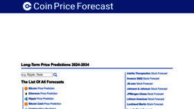 What Coinpriceforecast.com website looks like in 2024 