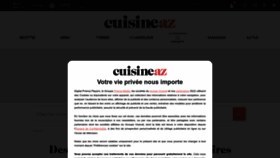 What Cuisineaz.com website looks like in 2024 