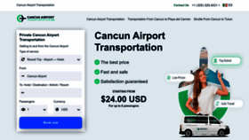 What Cancunairporttransportation.com website looks like in 2024 