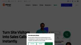 What Callpage.io website looks like in 2024 