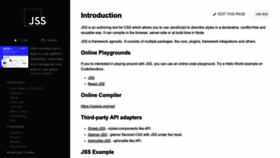 What Cssinjs.org website looked like in 2024 (1 year ago)