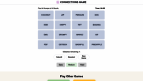 What Connectionsgame.org website looks like in 2024 