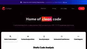What Codiga.io website looks like in 2024 