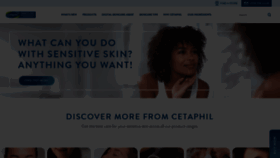 What Cetaphil.com website looks like in 2024 