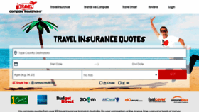 What Comparetravelinsurance.com.au website looks like in 2024 
