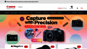 What Canon.com.sg website looks like in 2024 