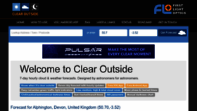 What Clearoutside.com website looks like in 2024 