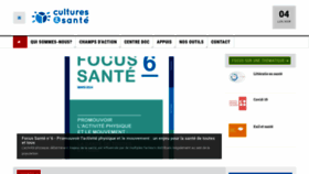 What Cultures-sante.be website looks like in 2024 