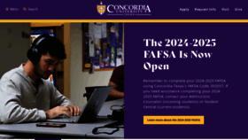 What Concordia.edu website looked like in 2024 (1 year ago)