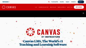 What Canvaslms.com website looks like in 2024 
