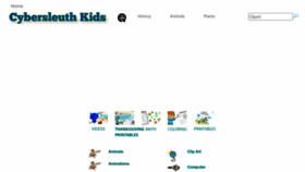 What Cybersleuth-kids.com website looks like in 2024 
