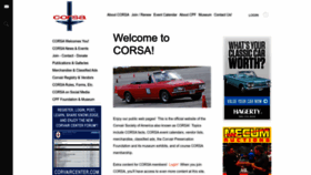 What Corvair.org website looks like in 2024 
