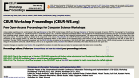 What Ceur-ws.org website looks like in 2024 